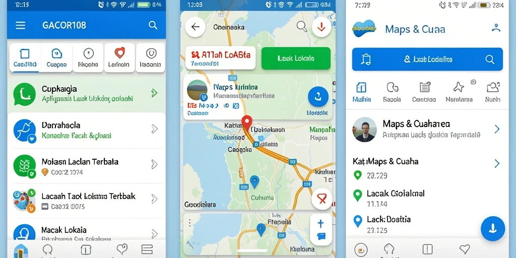 Tampilan antarmuka GACOR108 dengan fungsi Lacak Lokasi yang intuitif.