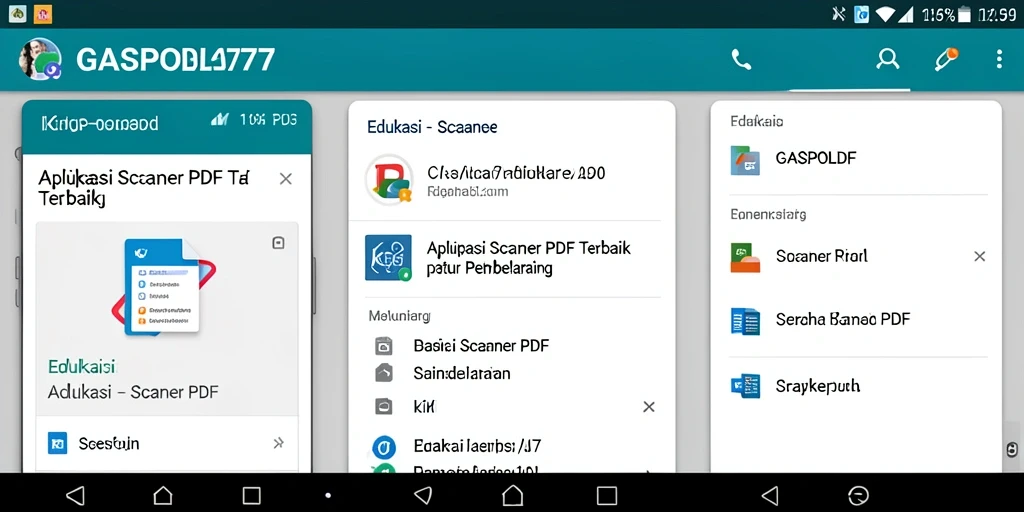 Tampilan antarmuka GASPOL77 yang sederhana dan intuitif untuk Scanner PDF.