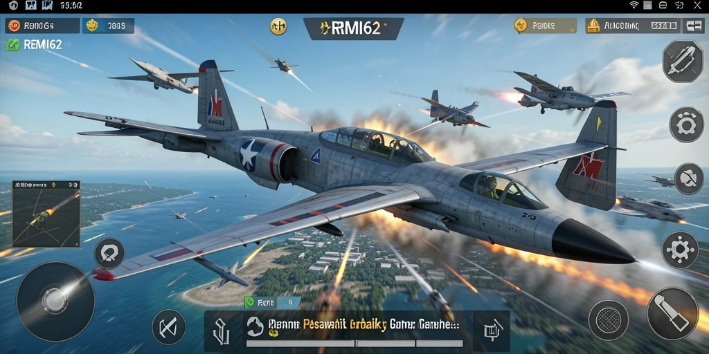 Tampilan luar biasa dari gameplay Perang Pesawat REMI62.