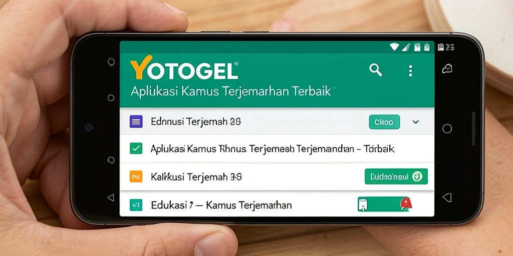 Antarmuka modern YOTOGEL yang memudahkan pencarian terjemahan.