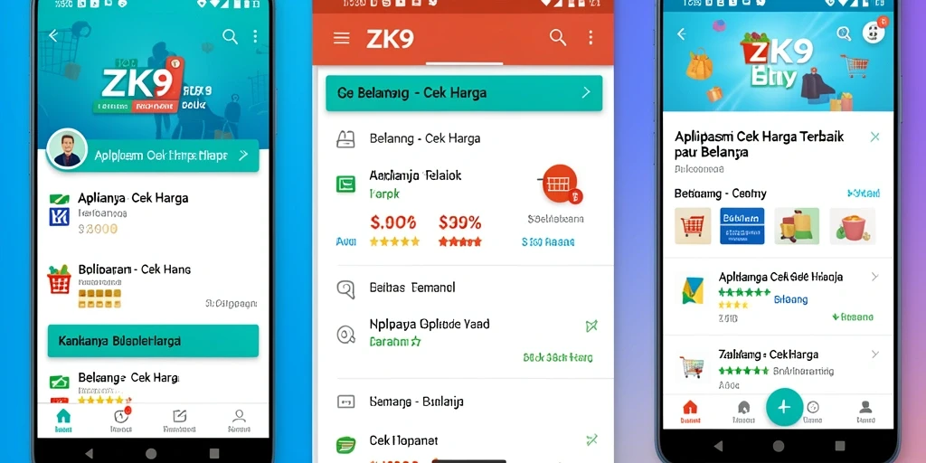 Antarmuka ZK9 yang user-friendly untuk cek harga.