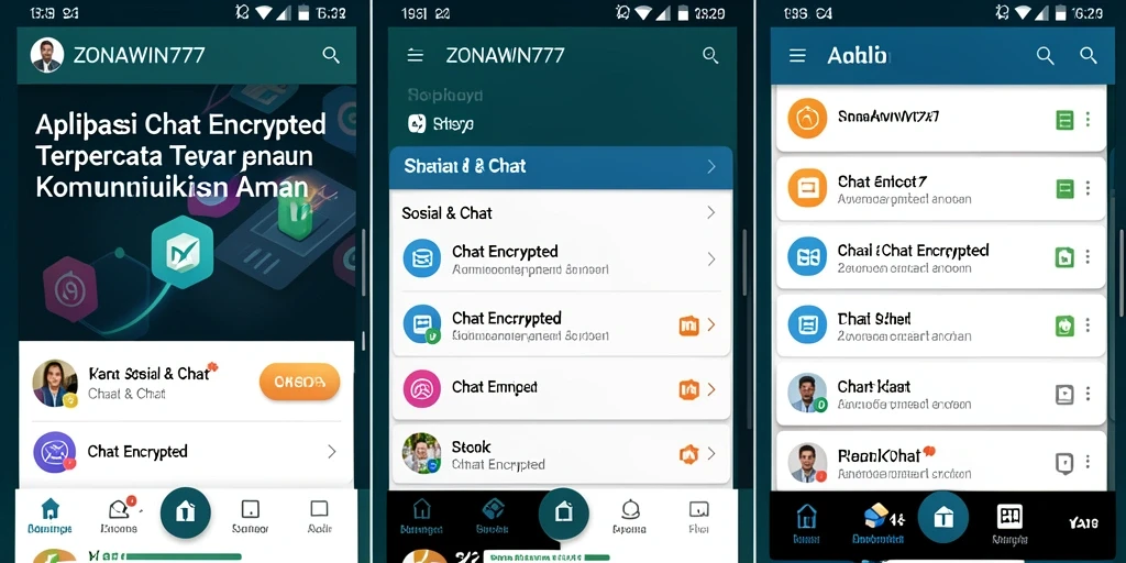 Tampilan antarmuka ZONAWIN777 dengan fitur Chat Encrypted yang menarik.